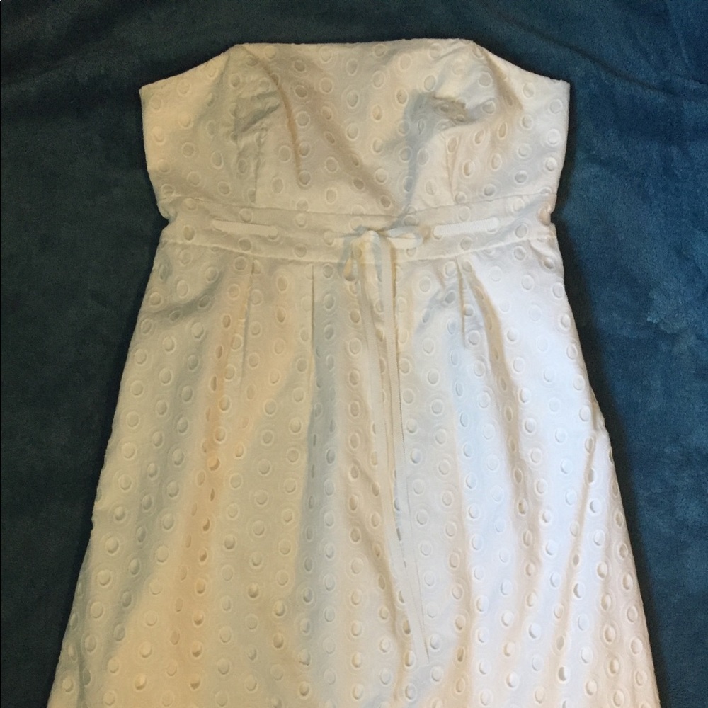 Lilly Pulitzer strapless white eyelet dress